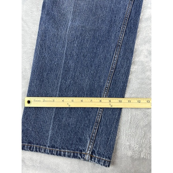 Timberland Jeans Mens 42x32 Blue Straight‎ Relaxed Dark Baggy Skater Y2K - Picture 7 of 8